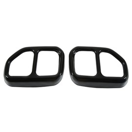 2pcs Gloss Black Car Tail Exhaust Pipe Cover Trim Stainless Steel Exterior Accessories Replacement for X3 X4