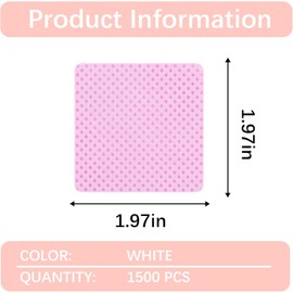1500 Toallitas para Uñas Sin Pelusa, Color Rosa, para Uñas de Gel, Quitaesmalte Sin Pelusa, para Extensiones de Pestañas, Pegamento, Almohadillas de Limpieza para Uñas.