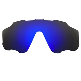 Wetnenss Replacement Lenses for Oakley Jawbreaker Polarised Thickness 1.5 mm Salt Prevention Oil-Proof, blue