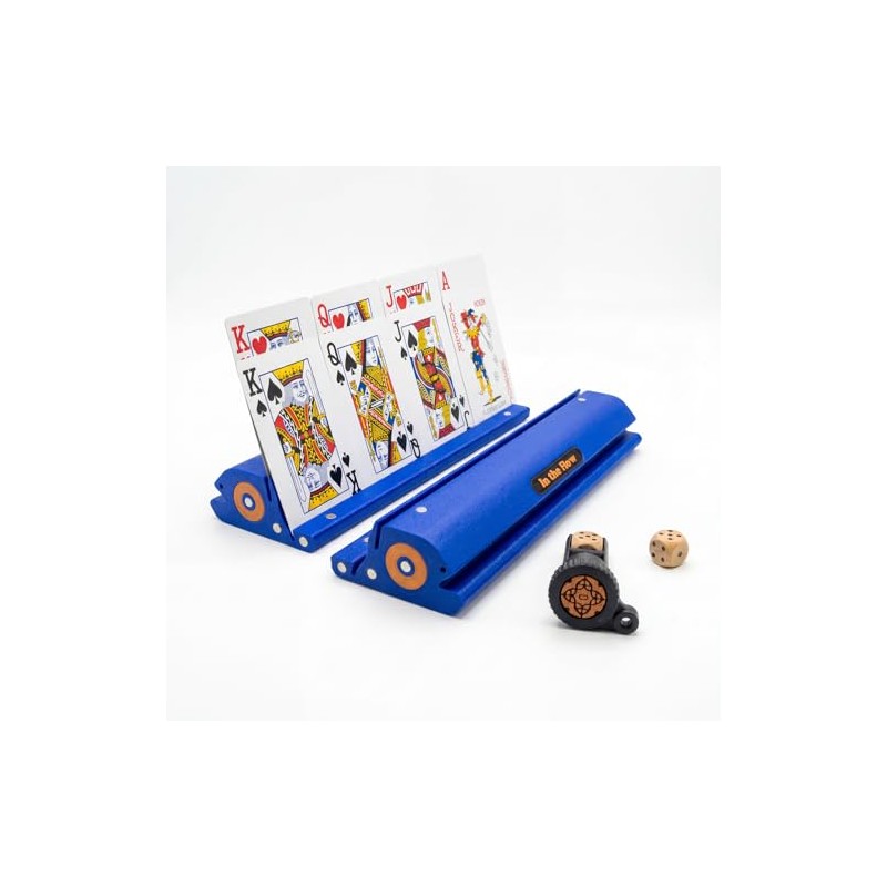 Expandable Playing Card Holder 2-Pack, Royal Blue
