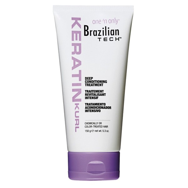 One N Only Brazilian Tech Keratin Kurl Deep Conditioning Treatment, 5.3 Oz