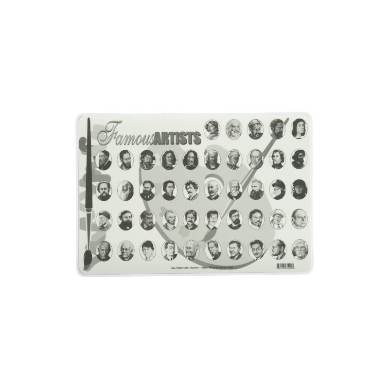 Painless Learning Famous Artists Placemat, Large