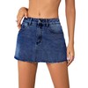 Jumppmile Womens Mini Denim Skirt Mid Waist Mini Dress Jean Skirts Jean Blue Medium