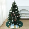 SIRIPHUM White Canvas Christmas Tree Skirt 48 Inch, Gold Glitter