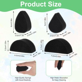 JJUNW Pack of 24 Face Painting Sponges, High Density Painting Sponge, School Sponges, Art for DIY Painting, Make-Up, Face Paint, Christmas Body Painting (4 Shapes)
