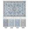 Bloom Rugs Caria Washable Non-Slip 7 ft Runner - Blue
