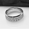HIJONES Men's Stainless Steel Bible Verse Lords Prayer Cross God