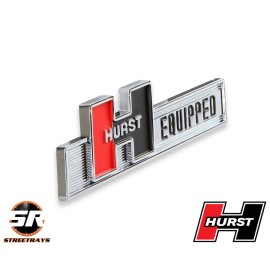 Hurst Chrome Plated ABS Plastic Red x Black Hurst Equipped Emblem Logo - 1361000