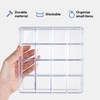 carrotez Small Stackable Jewelry Organizer Tray, 16 Grid, Clear Plastic