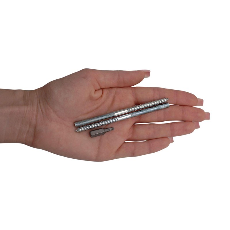 SKIR'CO (10 pcs) Hanger Bolts M6 x 100 mm, Double