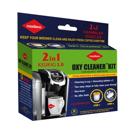Maxiliano Descaling Kit Compatible with K-cup 2.0 Keurig Brewers, Biodegradable, Non Toxic, No After Taste.