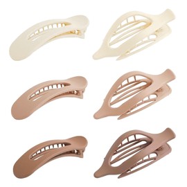 Pack of 6 Flat Duckbill Clips, Simple and Practical Hair Clips, Quick Hair Clips, Styling Hair Clips, Essential for Daily Adjustment, Styling Clips