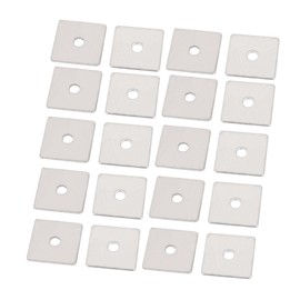 Sourcingmap M3 x 16mm Square Stainless Steel Flat Repair Plate Silver Tone 20pcs
