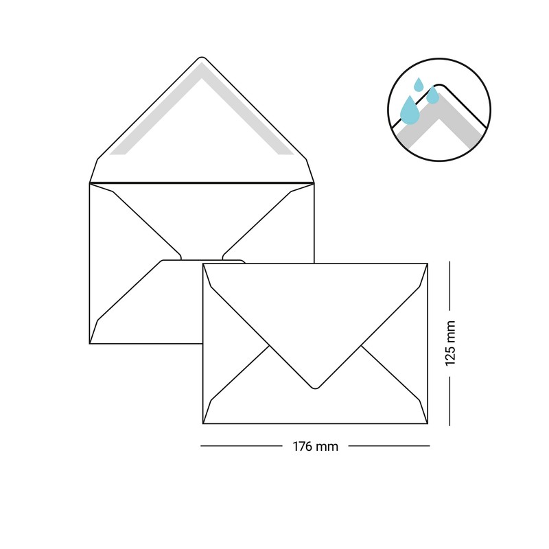Envelopes B6 DIN 12.5 x 17.6 cm Neon Pink with