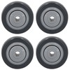 4Pcs Mute Wheel PU AntiWinding Furniture Trolley Directional Caster 2in