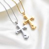 Stainless Steel Cross Memorial Cremation Ashes Urn Pendant Necklace Keepsake