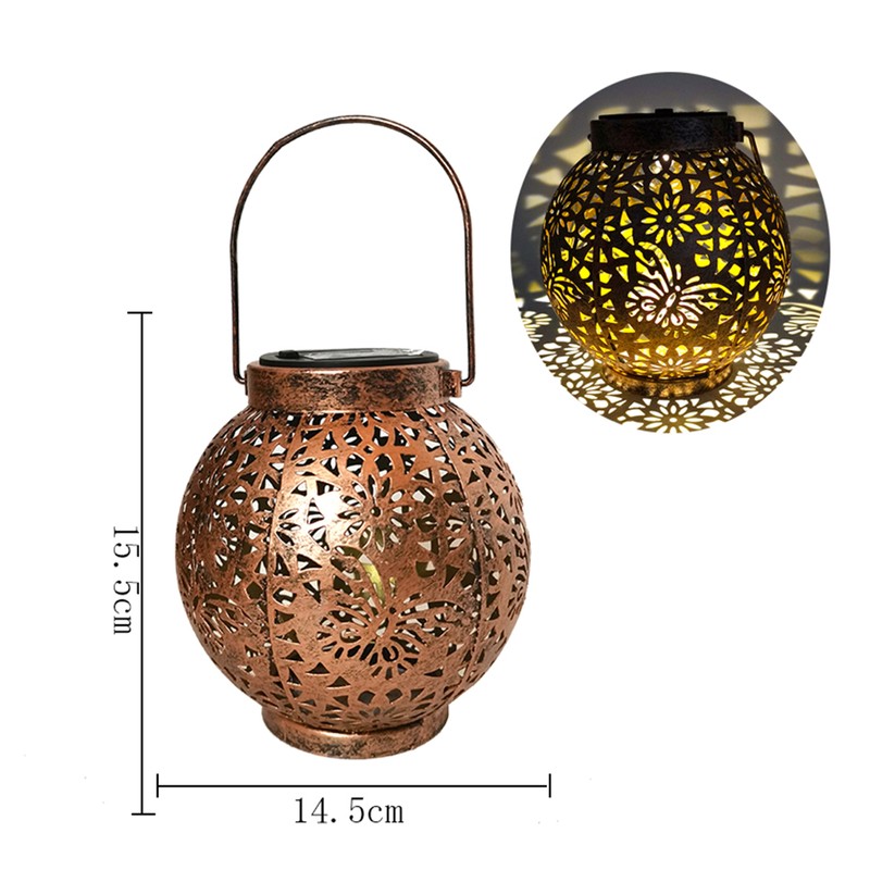 Patio Lawn Spherical Skeleton Projection Lamp Metal Butterfly Dragonfly Hummingbird