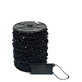 MOONLITE Vertical Blind Repair Kit for 89mm (3.5 inch), Bottom Weights, Top Hangers and Bottom chain for DIY Blinds Repair (BLACK, 50 SLATS KIT)