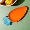 Koythin Carrot Shaped Ceramic Spoon Rest, Stovetop Cooking Utensil Holder