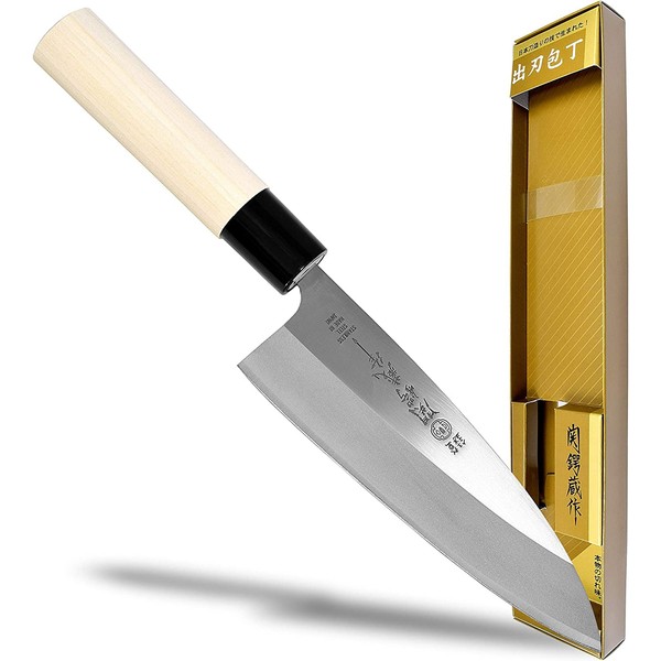 JapanBargain, Japanese Deba Knife, Stainless Steel Chef's Knife, Made in Japan (1, 160mm)