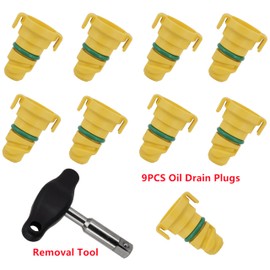 10 PACK Oil Drain Plug Compatible with Ford F-150 F150 Mustang Bronco Explorer Edge Lincoln MKZ FT4Z-6730-A FT4Z6730A BC3Z-6730-A BC3Z6730A KX6Z-6730-B KX6Z6730B BC3Z-6730-B with Removal Tool