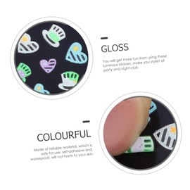 Healvian 24 Sheets Glow Right Nail Stickers Luminous Nail French Tip Tattoo Sticker Manicure Decal Christmas for Women