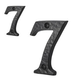 Antique Black Door Numbers Screw On 3 Inch Cast Iron Number 7 Door Number Elegant and Bold Door Numerals Suitable for All Door Types Including Wooden uPVC and Composite.