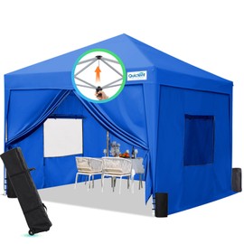 Quictent Privacy 8x8 Pop up Canopy Tent with Sidewalls and Roll-up Ventilated Windows, One Person Setup, Easy Outdoor Commercial Gazebo Shelter Enclosed Waterproof, Bonus 4 Sandbags