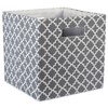 DII Hard Sided Collapsible Fabric Storage Container for Nursery, Offices,
