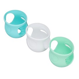 Fafeicy Fundas de Silicona para Biberones de 120 ml, 3 Piezas, Antiescaldaduras, Aptas para Lavavajillas, y Verde
