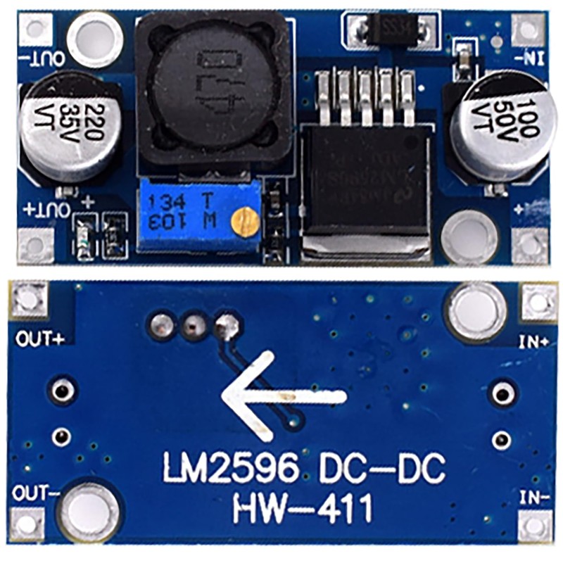 tunghey 4Pack LM2596S LM2596 with LED Display Voltmeter Buck Converter