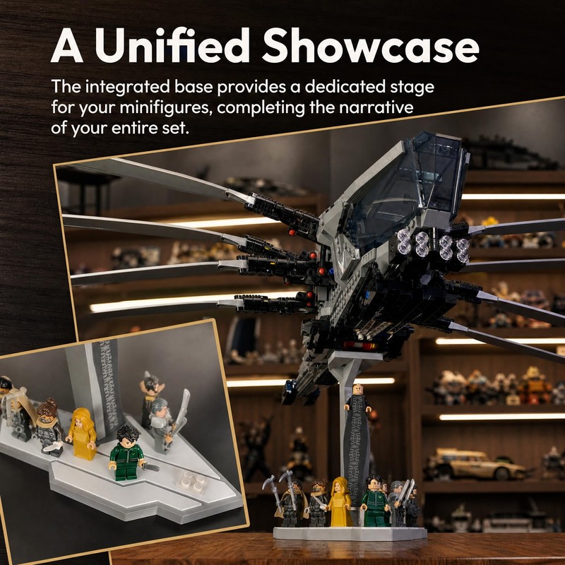 LYJXIAITY Custom Angled Display Stand with Minifigure Base, Designed for