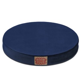 Shinnwa Round Chair Pad, Dual-Layer Memory Foam Round Seat Cushion for Chair with Velvet Cover, Green, 16"x16"x2"