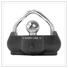 GusHill Universal Coupler Lock Trailer Locks Ball Hitch Trailer Hitch Lock Adjustable Security Heavy-Duty Steel, Fits 1 7/8", 2" and 2 5/16" couplers USA GHUCL100 Premium