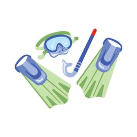 CafePress Snorkel Flippers 10" Wall Clock for Livingroom, Kitchen, or Office