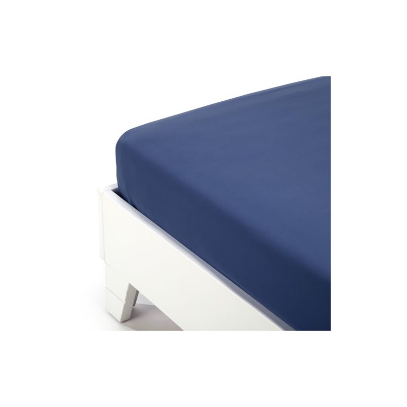 Caleffi Bottom Sheet, Cotton, Blue, Single