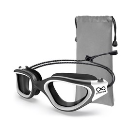Otionus Swim Goggles, Polarized Adult Swimming Goggles Bungee Strap No Hair Pulling Anti-fog Pool Goggles for Men Women
