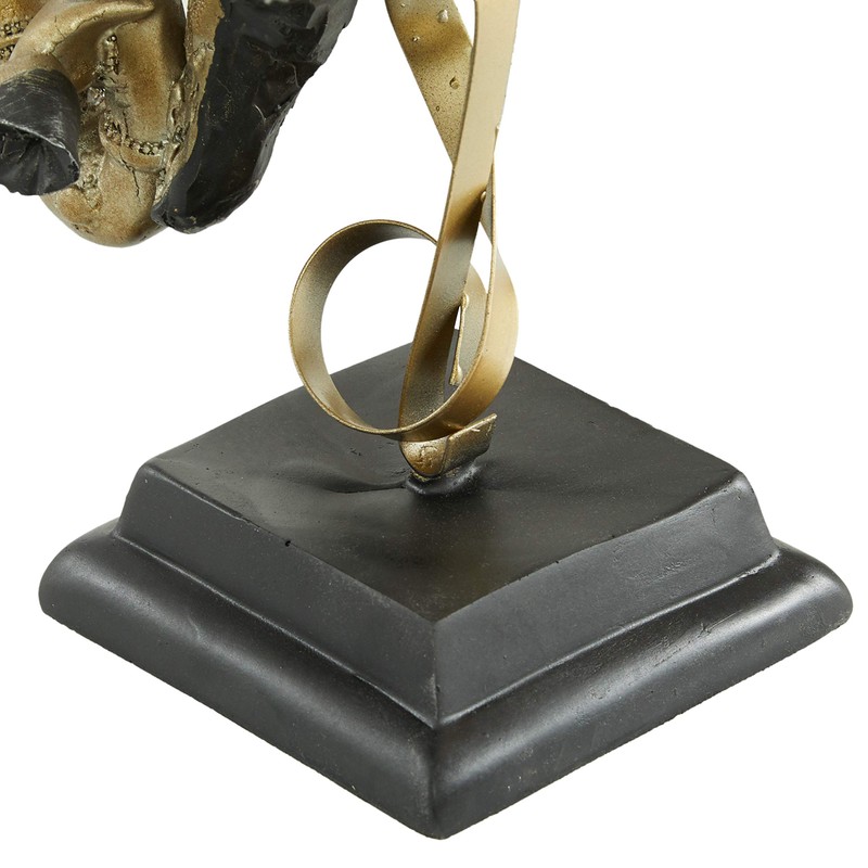 Deco 79 Polystone Musician Decorative Sculpture Home Decor Statues, Set
