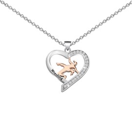 FUSTMW Wrestling Necklace Bracelet for Women Wrestling Gifts Jewelry Wrestler Gifts Wrestling Lover Gifts Inspirational, Copper, Cubic Zirconia