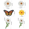 Pack of 39 butterflies flowers iron-on patches, appliqué patches for
