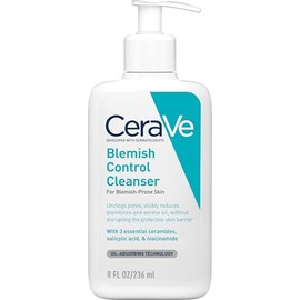 CeraVe Gel Limpiador Control Imperfecciones Para Piel con Tendencia al Acné, Día y Noche, con 2% de Ácido Salicílico, Repara la Barrera Protectora de la Piel, 236 ml
