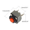 5 Pcs Mute Button 6x6x7.3mm Square Switch Silent Switch Button