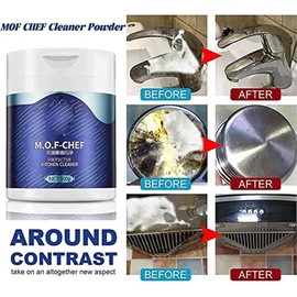 Lovejdrsiey Lovejdrsiey M.O.F. Chef Cleaning Powder, Mof Chef Cleaner Powder, M.O.F-Chef Protective Kitchen Cleaner, Heavy Kitchen Duty Degreaser, Powerful Kitchen All-Purpose Powder Cleaner (500g+50g)