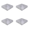 SQUARE METAL PYRAMID GALVANIZED FENCE/GATE POST CAP TOP 100mm x
