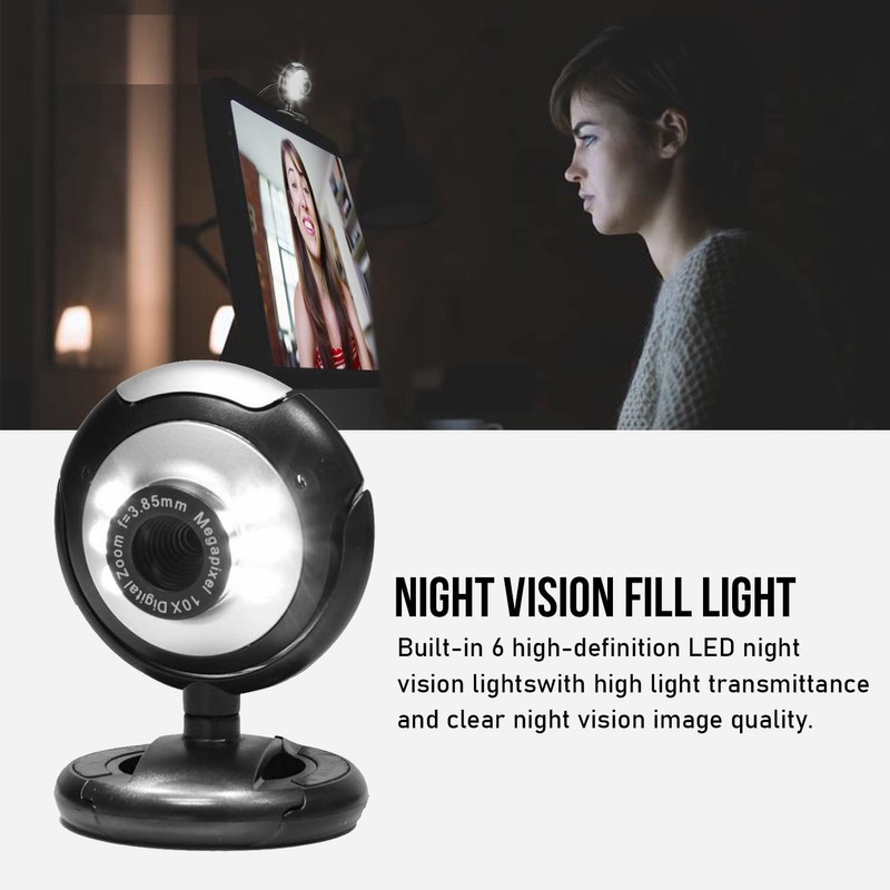 Multi-Megapixel USB Webcam, HD Pro Webcam, 10X Digital Zoom, Plug
