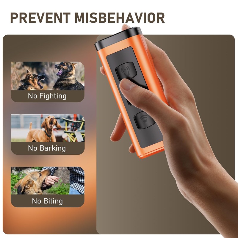 2 Pack Dog Bark Deterrent Devices, Rechargeable Anti-Barking Device for