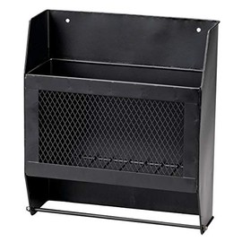 Metal Double Toilet Paper Holder with Organizer