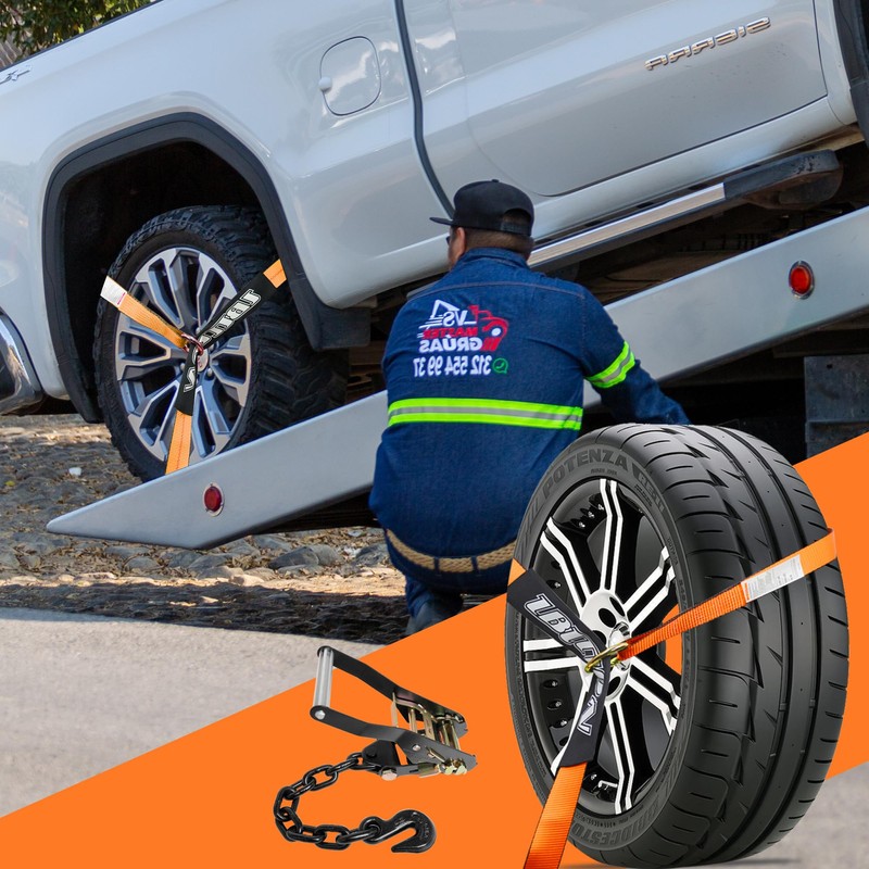 IBITION 4 Pack Car Tie Down Straps for Trailers with