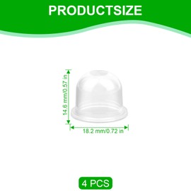 LICQIC 4 Pcs Primer Bulb Carburetor, Universal Petrol Fuel Primer Bulb, Carburetor Oil Cup Cover for Mower, Blower, Strimmer, Cutter, Hedge Trimmer, Chainsaw (19 mm)