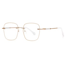 KAEOISFU Übergroße Stilvolle Lesebrille für Damen, Glänzende Rahmen Anti-Blaulicht-Lesebrille, Mode designer Schutz Lesegerät, Blendschutz Brille